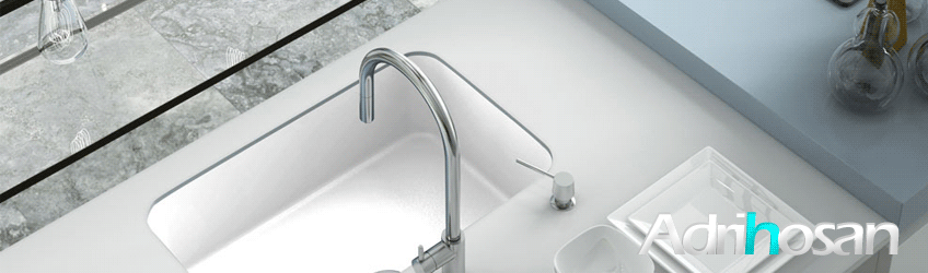 Fregadero de fibra Gandía 15 bajo o sobre encimera Poalgi | Adrihosan