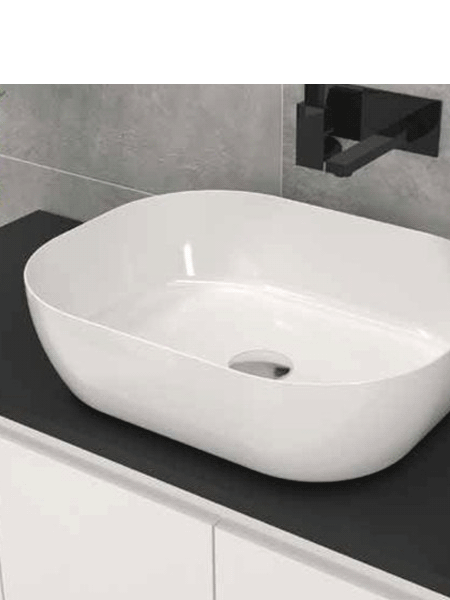 Lavabo cerámico extrafino rectangular Amur 500 x 395 x 145 cm blanco 2 Lavabo cerámico extrafino rectangular Amur 500 x 395 x 145 cm blanco | Adrihosan