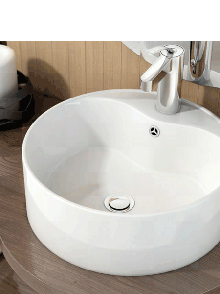 Lavabo cerámico redondo round mini D 41 x 145 cm blanco 3 Lavabo cerámico redondo round mini D 41 x 145 cm blanco | Adrihosan