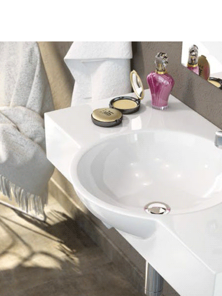Lavabo suspendido cerámico rectangular Bemus 710 x 430 x 115 cm blanco. 2 Lavabo suspendido cerámico rectangular Bemus 710 x 430 x 115 cm blanco | Adrihosan
