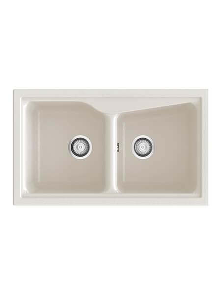 Fregadero de fibra City 322 brillo sobre encimera Poalgi 850x505x220mm 2C 6 Fregadero de fibra City 322 pergamo sobre encimera Poalgi.