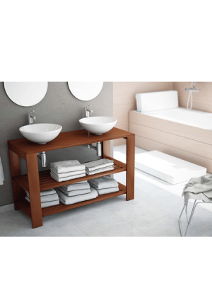 Mueble de baño madera maciza Nogal Cedar (500-1200 x 450 cm)