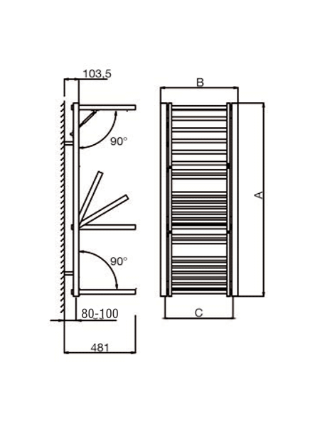Radiador para calefacción central (agua) Multi en blanco o cromo