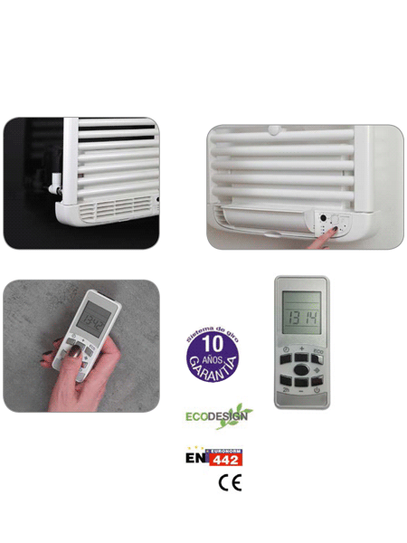 Radiador para calefacción mixto (agua-electricidad) To dry up en blanco o cromo