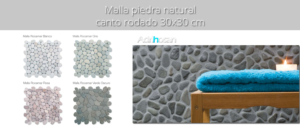 Malla de piedra canto rodado Rocamar 30x30 cm