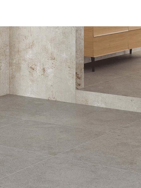 Techlam® Vulcano concrete 5mm de espesor 1500x1000 cm.Techlam® Vulcano Concrete armoniza en cualquier decoración por su color neutro, tan práctico y limpio.
