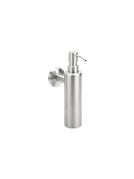Dosificador metálico de jabón a pared serie Vizcaya - Accesorio de baño. Accesorio de baño fabricado en latón de primera calidad acabado cromo.