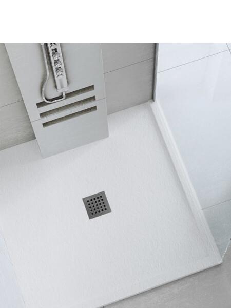 Plato de ducha Fiora enmarcado Silex textura pizarra 90 x 70 x 4 cm. Platos de ducha fabricados en España de gama alta del prestigioso fabricante Fiora.