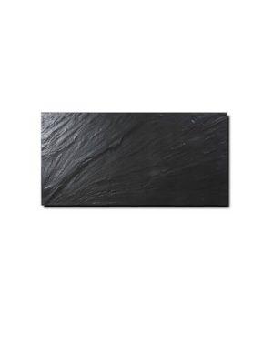 Pavimento porcelánico imitación pizarra negro 30 x 60 cm. Azulejo para suelos o paredes que imita a la pizarra natural, azulejo con relieve.