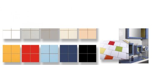 Revestimiento precorte 10x10 pasta roja liso 20x20 cm. Un azulejo fácil de instalar y que te ofrecerá el aspecto de un azulejo 10x10 cm.