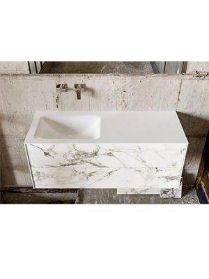 Mueble de baño Vica 120 cm porcelánico Calacatta mat