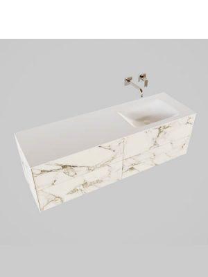 Mueble de baño Vica 150 cm porcelánico Calacatta mat