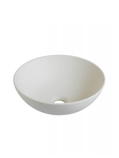 Lavabo cerámico redondo Sicilia D 400 x 150 cm crudo