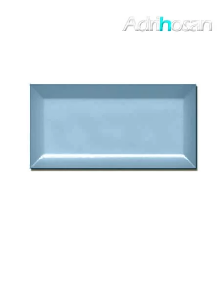 Azulejo tipo metro biselado Aire brillo 10X20 cm.