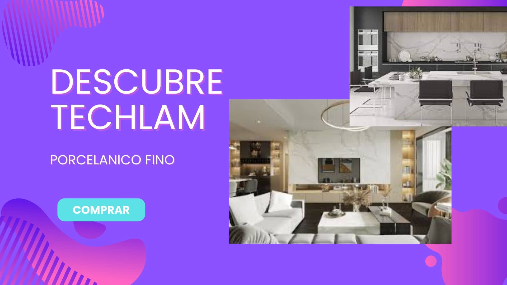 Banner de azulejo gran formato fino - Techlam Basic Neu 3mm en Adrihosan