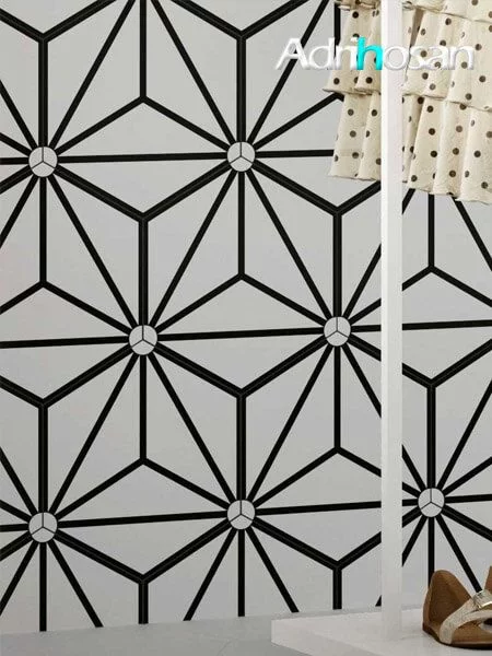 Pavimento hexagonal porcelánico Osaka white 28.5 x 33 cm.
