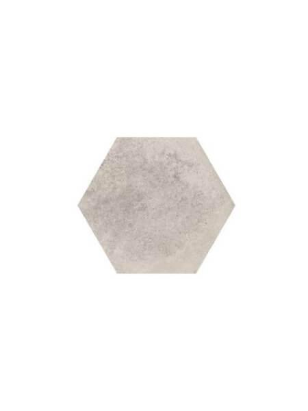 Pavimento hexagonal porcelánico Memphis gris 28.5 x 33 cm.