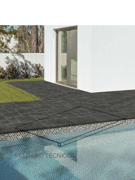 Peldaño técnico porcelánico Borgogna Stone soft 44X66 cm