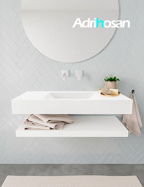 muebles de baño modernos con lavabo de Corian