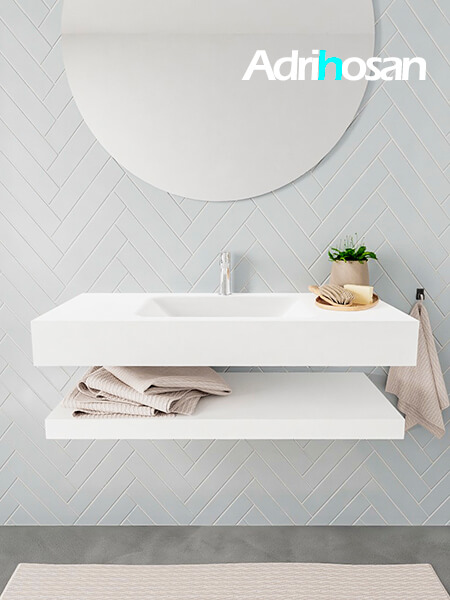 muebles de baño modernos con lavabo de Corian