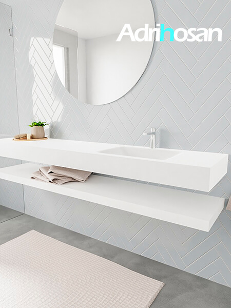 Mueble de baño con lavabo solid surface