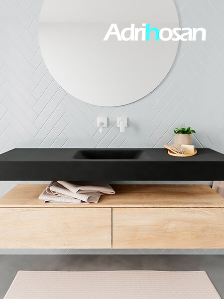 muebles de baño modernos con lavabo de Corian
