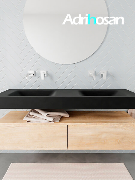 muebles de baño modernos con lavabo de Corian