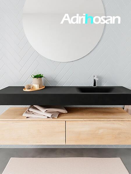 muebles de baño modernos con lavabo de Corian