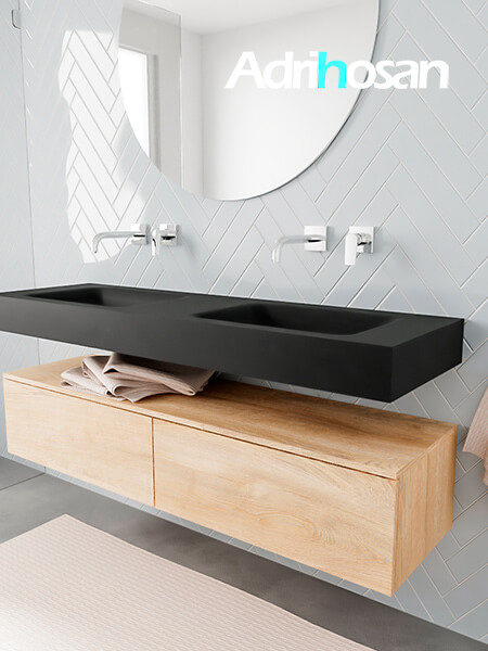 muebles de baño modernos con lavabo de Corian