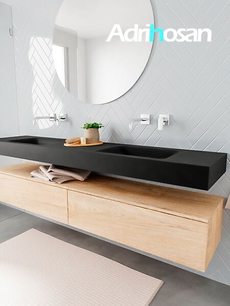 muebles de baño modernos con lavabo de Corian