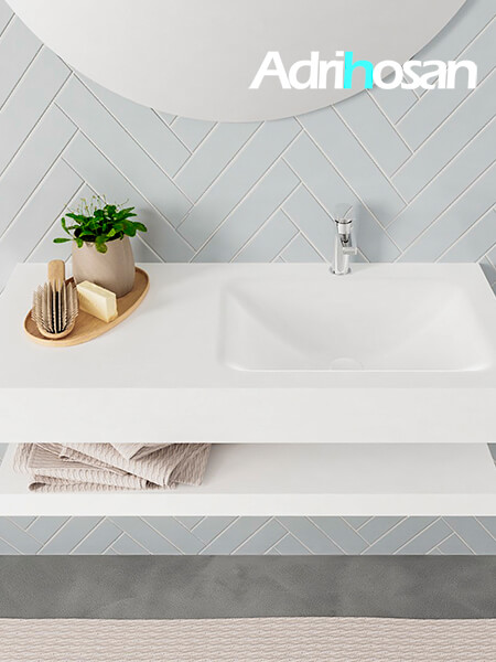 muebles de baño modernos con lavabo de Corian