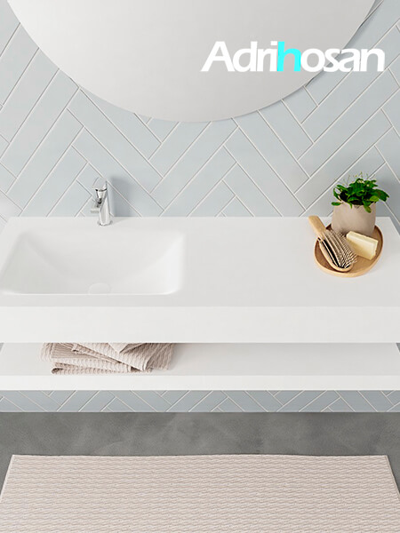 Mueble de baño con lavabo solid surface
