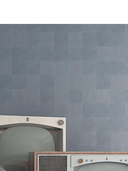 Pavimento porcelánico Pop tile Sixties-R Ocre 15x15 cm. Una serie de azulejos que evocan el estilo pop up de los años 60.