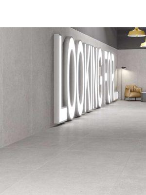 Pavimento porcelánico rectificado Atrio Grey 60x60 cm. Un pavimento imitación cemento de primera calidad especial para interiores y lugares públicos