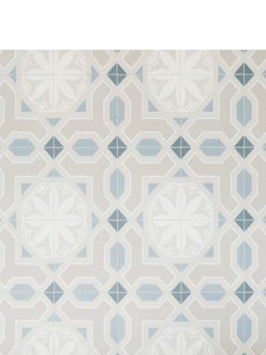 Pavimento porcelánico Linden-R Cielo 20x20 cm. Una serie de azulejos efecto hidráulico.