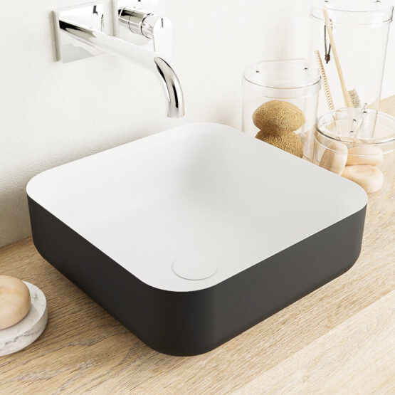 lavabo solid surface de diseño en colores pastel
