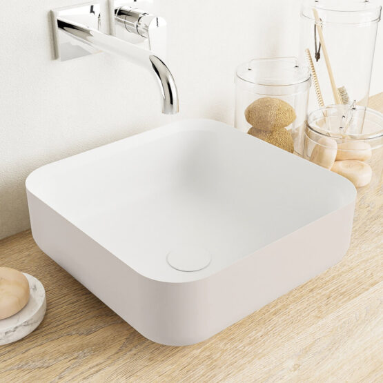 lavabo solid surface de diseño en colores pastel