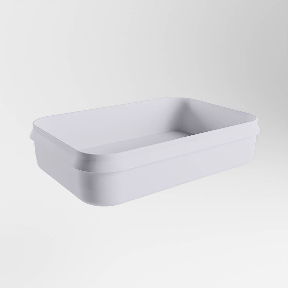 Adrihosan ARVO lavabo solid surface 55cm color gris claro / gris claro 3 lavabo sobre mueble de solid surface en colores