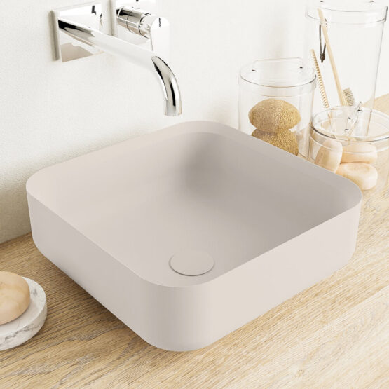 lavabo solid surface de diseño en colores pastel