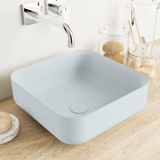 lavabo solid surface de diseño en colores pastel