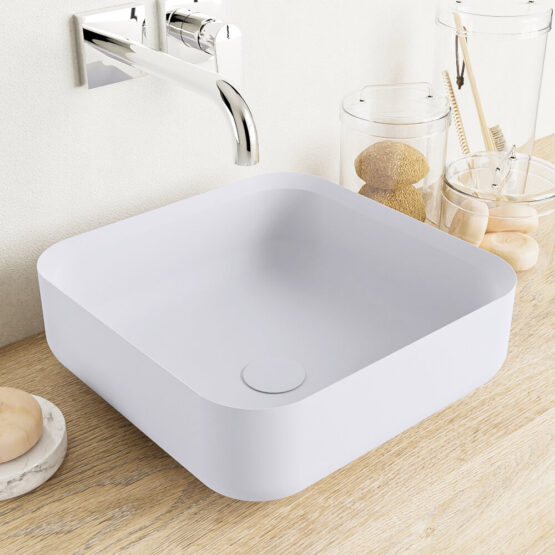 lavabo solid surface de diseño en colores pastel