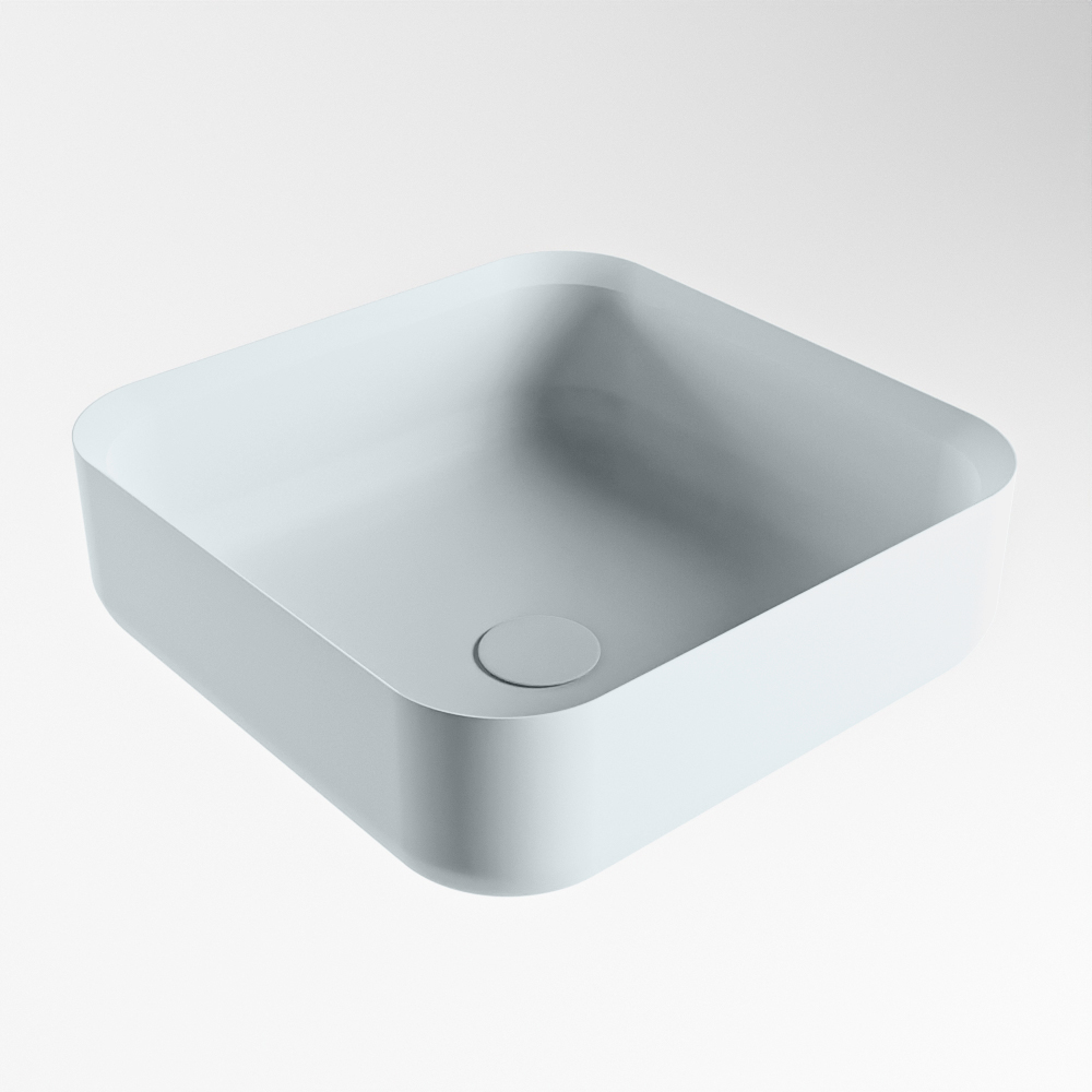 Adrihosan BINX lavabo solid surface 36cm color arcilla / arcilla 3 lavabo solid surface de diseño en colores pastel