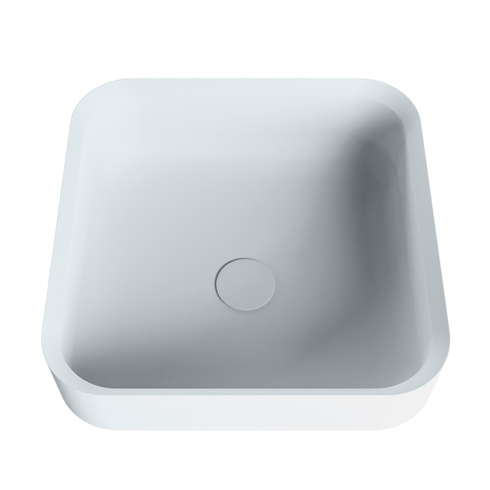 Adrihosan BINX lavabo solid surface 36cm color arcilla / arcilla 2 lavabo solid surface de diseño en colores pastel