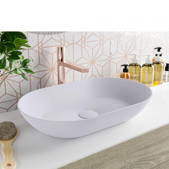 lavabo solid surface de diseño en colores pastel