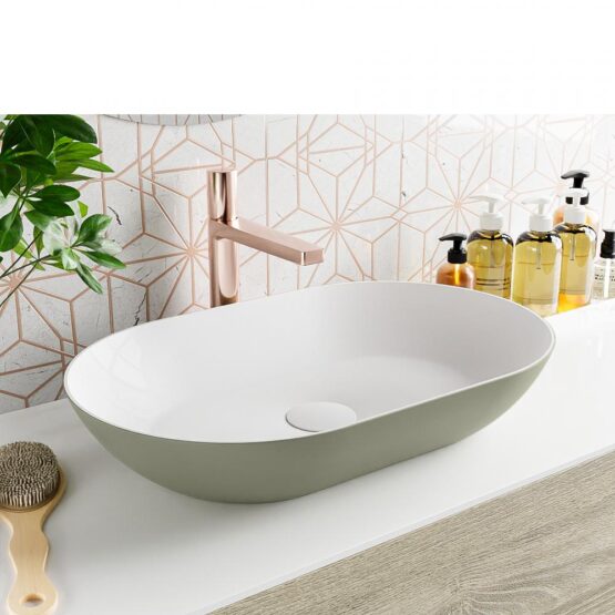 lavabo solid surface de diseño en colores pastel