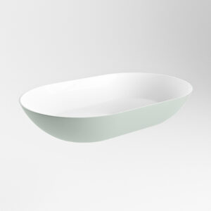 opbouwkom omni google 2 0018 8157513233076 | Adrihosan ONNI lavabo solid surface 55cm color verde claro / blanco