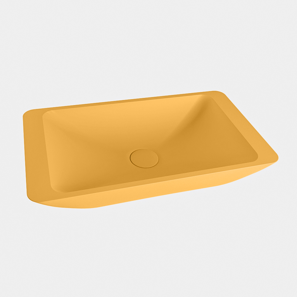 Lavabo Solid Surface TOPI 60cm color ocre 2 Lavabos solid surface Adrihosan