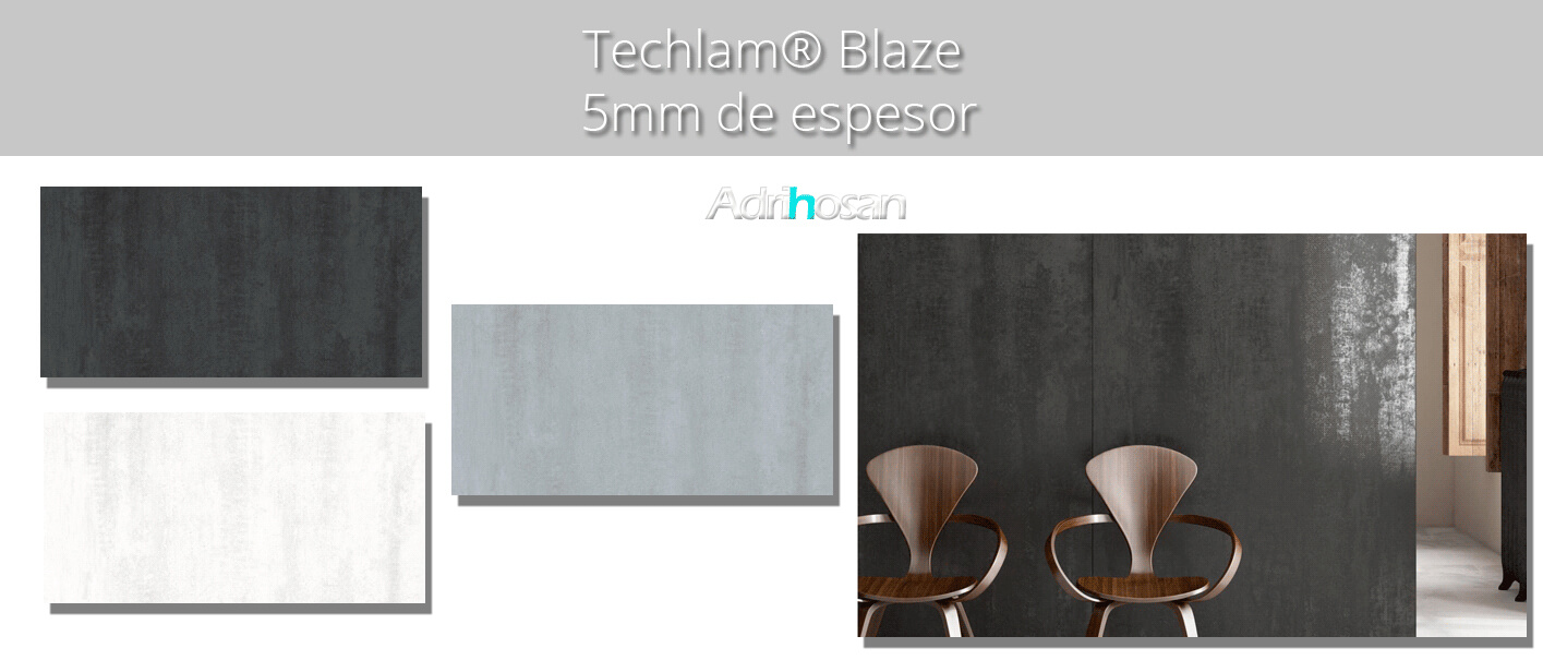 ico Techlam® Blaze es una imitación del cemento pulido en diferentes colores y acabados.