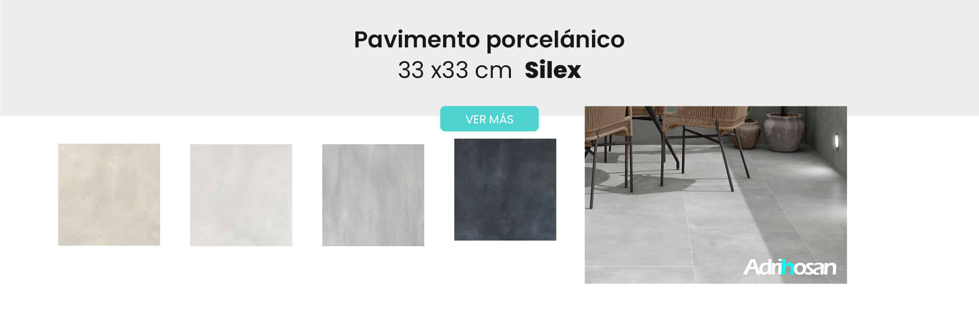 Pavimento porcelánico exterior Silex 33x33 cm