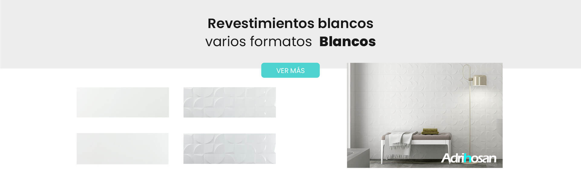 Revestimientos de varios formatos blancos para paredes